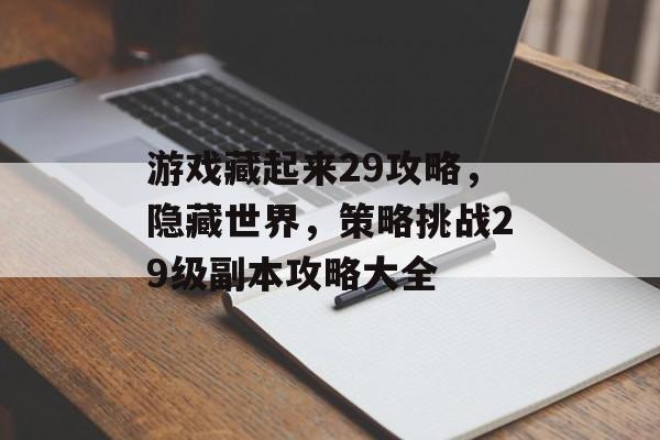 游戏藏起来29攻略，隐藏世界，策略挑战29级副本攻略大全