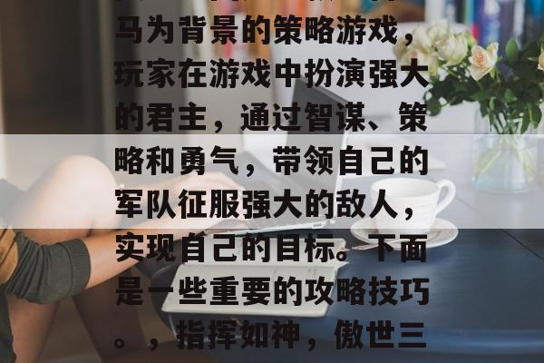 傲世三国是一款以古罗马为背景的策略游戏,玩家在游戏中扮演强大的君主,通过智谋、策略和勇气,带领自己的军队征服强大的敌人,实现自己的目标。下面是一些重要的攻略技巧。,指挥如神,傲世三国智谋指南 傲世三国是一款以古罗马为背景的策略游戏,玩家在游戏中扮演强大的君主,通过智谋、策略和勇气,带领自己的军队征服强大的敌人,实现自己的目标。下面是一些重要的攻略技巧。,指挥如神,傲世三国智谋指南