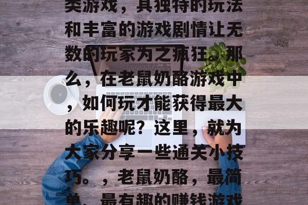 老鼠奶酪游戏是一款深受玩家喜爱的休闲益智类游戏，其独特的玩法和丰富的游戏剧情让无数的玩家为之疯狂。那么，在老鼠奶酪游戏中，如何玩才能获得最大的乐趣呢？这里，就为大家分享一些通关小技巧。，老鼠奶酪，最简单、最有趣的赚钱游戏！技巧攻略让你轻松过瘾！
