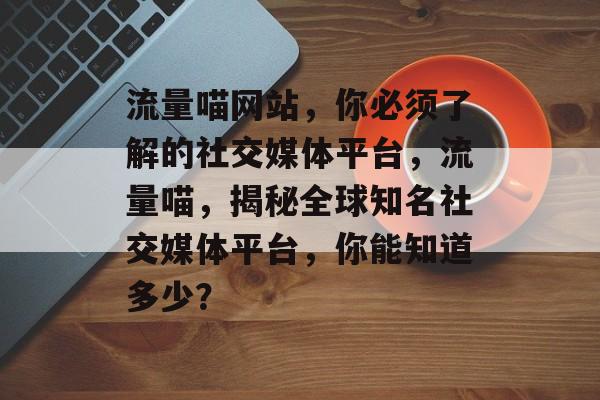 流量喵网站,你必须了解的社交媒体平台,流量喵,揭秘全球知名社交媒体平台,你能知道多少? 流量喵网站,你必须了解的社交媒体平台,流量喵,揭秘全球知名社交媒体平台,你能知道多少?