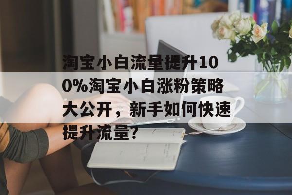 淘宝小白流量提升100%淘宝小白涨粉策略大公开,新手如何快速提升流量? 淘宝小白流量提升100%淘宝小白涨粉策略大公开,新手如何快速提升流量?