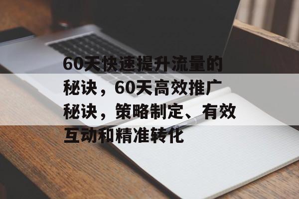 60天快速提升流量的秘诀,60天高效推广秘诀,策略制定、有效互动和精准转化 60天快速提升流量的秘诀,60天高效推广秘诀,策略制定、有效互动和精准转化